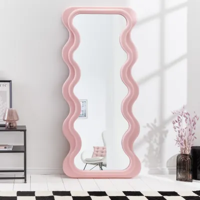 Produktbild von riess-ambiente Design Wandspiegel CURVY 160cm rosa Spiegel Standspiegel Ganzkörperspiegel