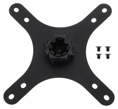 Produktbild von Monitorständer-Halterungsplatte mit Schrauben, VESA 75x75/100x100mm, 17mm-Kugelkopf, Metall