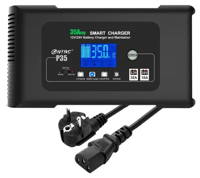 Productafbeelding van Acculader - Batterijlader - Batterijoplader - Lithiumlader - Druppellader - 35A 12V/18A 24V