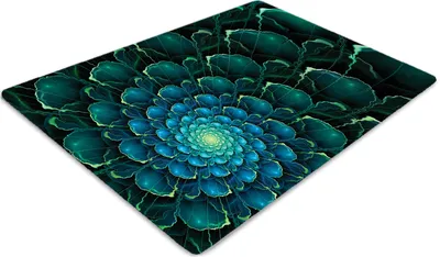 Produktbild von Stuhlunterlage Bürostuhlunterlage 120 cm x 90 cm Bodenmatte Bürostuhlunterlage - Grüne Blume