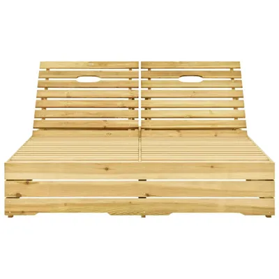 Produktbild von vidaXL Doppel-Sonnenliege Grün Imprägniertes Kiefernholz