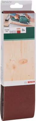Produktbild von Bosch Schleifband 3 Stück, 75 x 533 mm Körnung100  für Bandschleifer