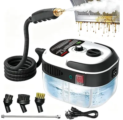 Zdjęcie produktu dla Odkurzacz parowy 2500W, wysokociśnieniowy odkurzacz parowy o czasie pracy 60 minut, przenośny odkurzacz parowy z różnymi końcówkami szczotkami do czyszczenia kuchni, łazienki, płytek i fug