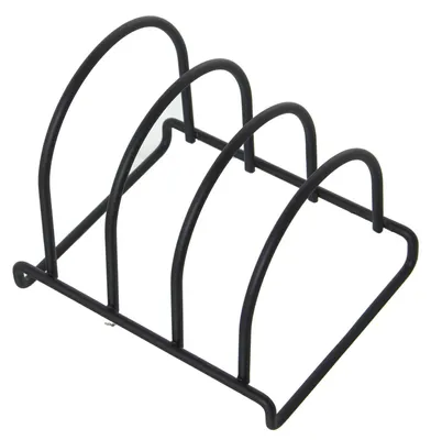 Produktbild von Tabletthalter für 3 Tabletts aus Metall, Schwarz, 14 x 12 x 13 cm