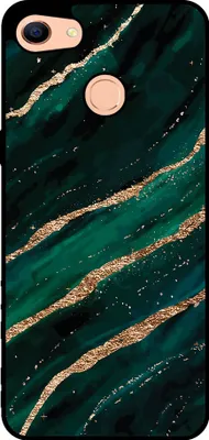 Produktbild von Smartphonica Telefon Fall geeignet für Oppo F5 mit Marmor Druck - TPU zurück Abdeckung Fall Marmor Design - Grün Gold