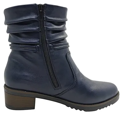 Imagen del producto de Zapatos de mujer Rieker, botas, cordones, color azul, para uso diario
