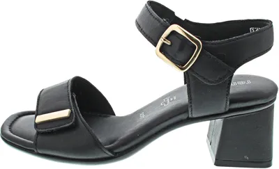 Produktbild von Remonte Damen Leder Sandale Blockabsatz D1K54, Größe:37 EU, Farbe:Schwarz