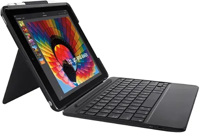 Produktbild von Logitech Slim Combo, QWERTY, Italienisch, Apple, iPad 5th, 6th, Schwarz, Kabellos