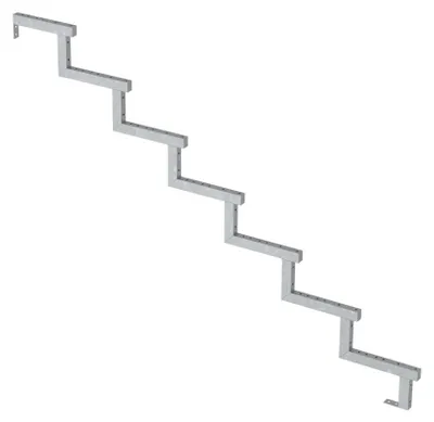Produktbild von Plus Stahltreppenwange verzinkt 17 cm Stufenhöhe mit Beschlag