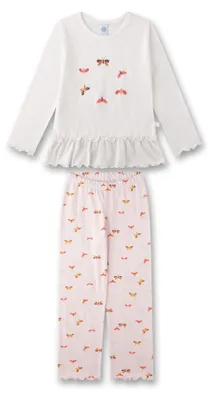 Produktbild von Sanetta Mädchen-Schlafanzug lang off-white Schmetterling 92