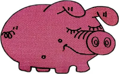 Produktbild von Aufbügler Schwein (18x23cm)