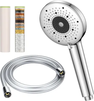 Obrázok produktu pre YEAUPE Sada sprchových hláv s 6 funkciami, priemer 115 mm, chrómová, ručná sprcha s hadicou 1,6 m