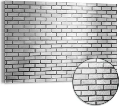 Produktbild von DEQORI Magnettafel Metall 60x40 cm 'Weißes Ziegelwerk' Whiteboard Pinnwand Büro