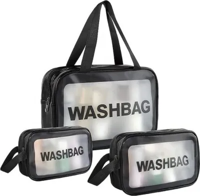 Immagine prodotto di Borsa per cosmetici WASHBAG set di 3, nero