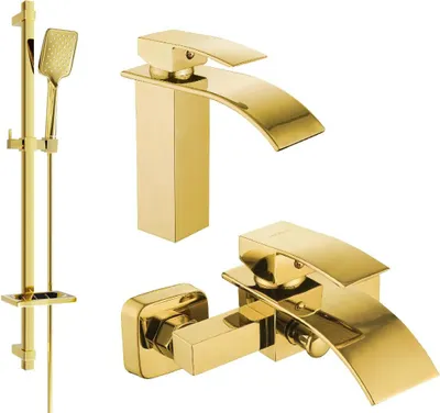 Produktbild von Mexen Aries DQ62 Badewannenset, Gold - 744803DQ62-50