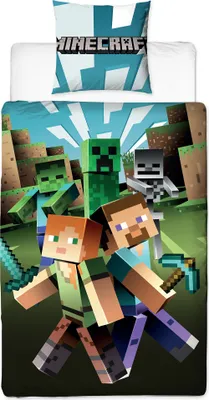 Produktbild von Minecraft City Bettwäsche Linon / Renforcé