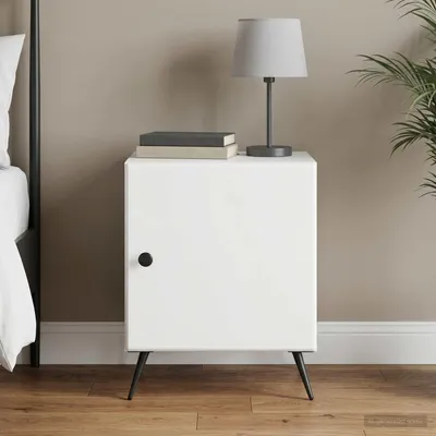 Immagine prodotto di vidaXL Comodino bianco 43 x 34,5 x 50 cm in materiale derivato dal legno
