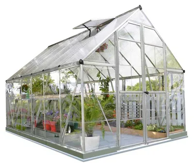 Produktbild von Palram - Canopia Aluminium Gewächshaus Balance 812 Silber 367x244x229 cm