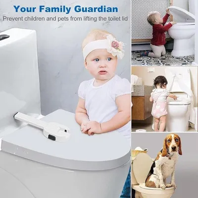 Babysicherheit - Einfache Installation - Universelle Passform - Babyproof - Sicherheitsschloss - Geeignet für Toilettensitze