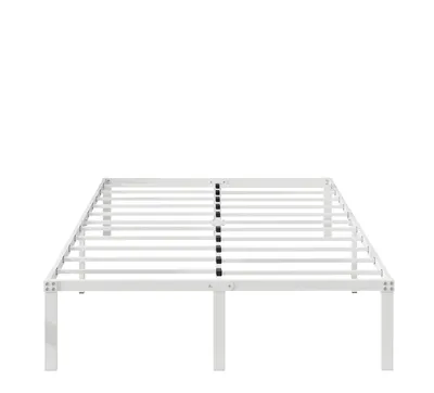Doppelbettgestell 4ft6, 36 cm hoch, Metall, Stauraum, weiß