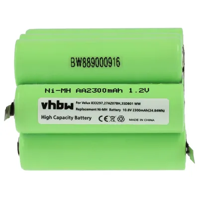 Produktbild von vhbw Akku kompatibel mit Velux Dachfensterrollladen und Rollladen, Solarfenster (2300 mAh, 10,8 V, NiMH)