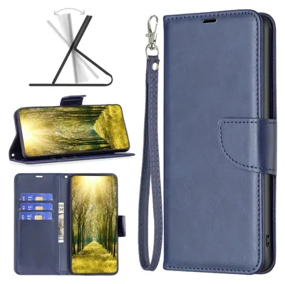 Productafbeelding van MobyDefend Hoesje - Geschikt voor Samsung Galaxy S26 Ultra  -  Wallet Book Case Met Koord - Blauw