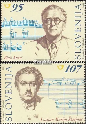 Produktbild von Briefmarken Slowenien 2001 Mi 365-366 (kompl.Ausg.) postfrisch Komponisten