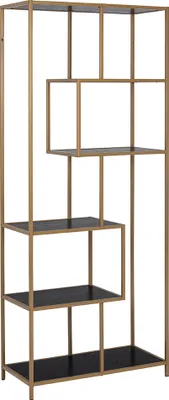 Obrázek produktu pro Krásná police Chelsea Gold - černá 77 x 35 x 185 cm