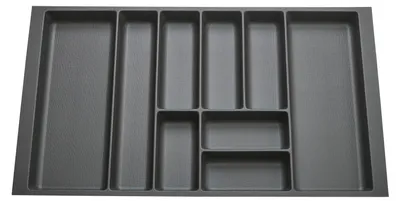 Produktbild von SOTECH ORGA-BOX-9 Besteckeinsatz 90er Schrank anthrazit – Besteckkasten 829 x 473 mm, Canvas-Struktur