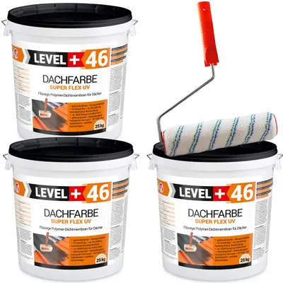 Zdjęcie produktu dla L+46 Zestaw Wałek Malarski 25cm + FOLIA DACHOWA 75kg DACHFARBE - Antracyt