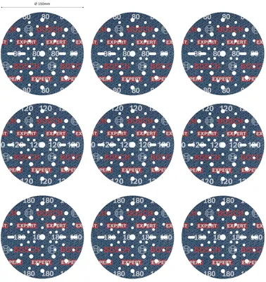 Obrázek produktu pro Bosch O780, Brusný kotouč, Nátěr, Ocel, Dřevo, Modrá, Kulatý, 12,5 cm, 12,5 cm