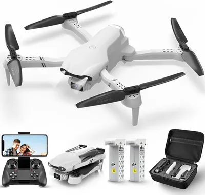 Produktbild von Drohne mit Kamera 1080P, RC Faltbare FPV Quadrocopter, Flugbahnflug, App gesteuert, 3D Flips, Höhenhaltung,3 Batterien Lange Flugzeit, für Anfänger
