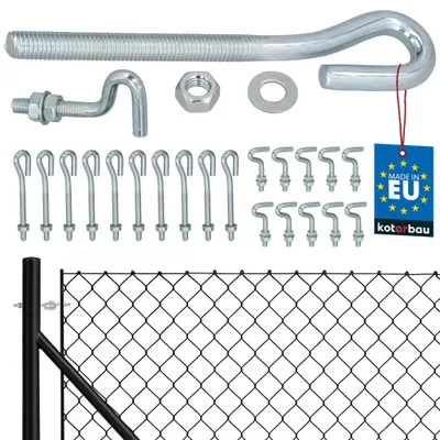 Image de KOTARBAU® Lot de 10 Tendeurs Grillage M10 Tendeur Cable Acier Galvanisé Tendeur Fil de Fer Cloture Tendeur de Fil Fermé avec Vis de Fixation Ouverte