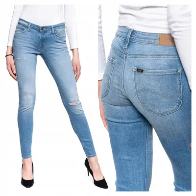 Produktbild von Lee | Damenjeans Scarlett blau Denim Stretch Skinny Fit figurbetonte Freizeitjeans W28 L33