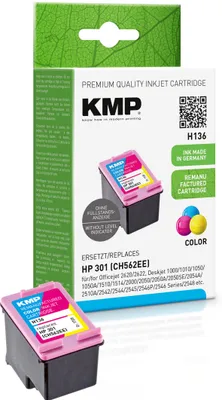 Obrázok produktu pre KMP Patrone HP CH562EE NR.301 color 165 S. H136 refilled