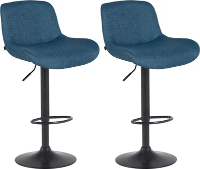 Image de lot de 2 tabourets de bar Solon noir