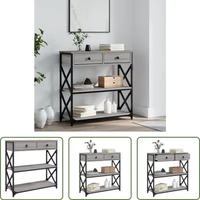 Produktbild von The Living Store Konsolentisch Grau Sonoma 75x28x75 cm Holzwerkstoff