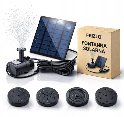 Zdjęcie produktu dla Fontanna Ogrodowa Solarna – Pompa Do Stawu – Bez Kabli I Kosztów Energii – Ozdoba Ogrodu