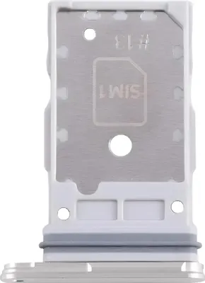 Image de Clappio, support de carte SIM pour Galaxy S24 / S24 Plus Dual Nano-SIM Slot, argenté