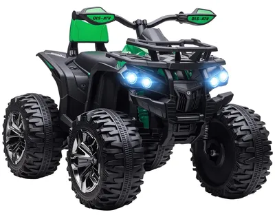 Obrázek produktu pro Elektrické dětské čtyřkolky - Elektrické ATV - 4 kola - Světlomety - USB port - Vhodné od 14 let - Zelená barva