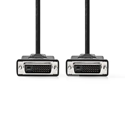 Produktbild von Nedis DVI-Kabel - DVI-D 24+1-Pin Stecker - DVI-D 24+1-Pin Stecker - 2560x1600 - Vernickelt - 10.0 m - Gerade - PVC - Schwarz - Umschlag