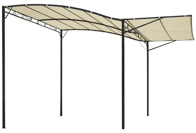 Produktbild von Outsunny Pavillon Gartenpavillon Markise mit klappbarem Seitendach 300 x 250 cm