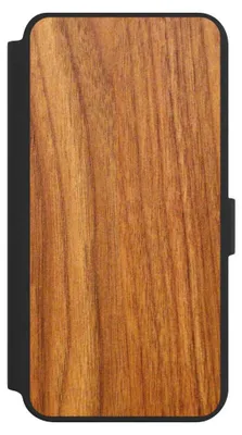 Produktbild von NIVOCASE Klapphülle für Samsung Galaxy S24+  Handyhülle aus Kunst Leder NIVOflip schwarz Holz Holzoptik Lärche