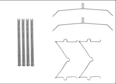 Produktbild von TEXTAR 82540100 Zubehörsatz Scheibenbremsbelag Vorne für TOYOTA HILUX III Pick-up (TGN1, GGN2, GGN1, KUN2, KUN1)