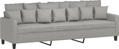 Produktbild von vidaXL 3-Sitzer-Sofa Hellgrau 210 cm Stoff