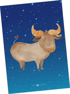 Produktbild von Mr. & Mrs. Panda Postkarte Sternzeichen Stier - Sternenhimmel Blau - Geschenk, Ansichtskarten, Geburtstag April, Ansichtskarte, Ochse, Rind, bildkarte, Grußkarte, Mai