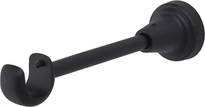 Obrázek produktu pro MDEKOR Držák záclonové tyče pro montáž na stěnu černý matný pro 19 mm záclonovou tyč, držák záclonové tyče, nástěnný držák R-TYP zkrácená vzdálenost