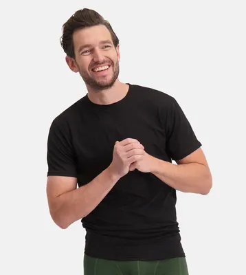 Image de Bamboo Basics t-shirt col rond lot de 2 knitted r-neck t-shirt black hommes