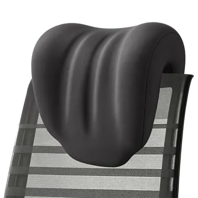 Produktbild von Ergonomisches Nackenkissen aus Memory-Schaum für Bürostuhl, Sessel & Gartenstuhl – Kopfstütze für Schreibtischstuhl, Nackenstütze für Flugzeug