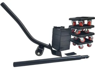 Produktbild von MAGMA | Möbel Transportroller Set, Schwerer Möbelheber mit Verlängerungsstange und 4 Möbelroller, 360 Grad Drehbar Rads, 400kg Tragfähigkeit, Möbeltransporter Möbeltransportrollen